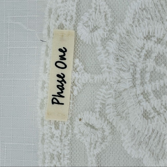 PHASE ONE white lace top sheer mesh see through top white long sleeves shirt S - Picture 6 of 10